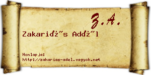 Zakariás Adél névjegykártya